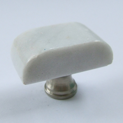 Bianco Carrara (White Granite knobs and handles for kitchen cabinet drawer doors)